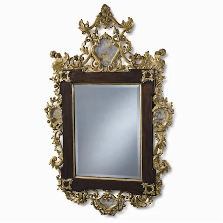 Oriental Mirror with Hand-carved Frame